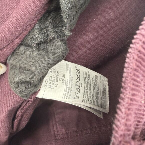 Gap Purple Corduroy Cotton Bootcut Pants Size 28R Y2k Style - Picture 9 of 9